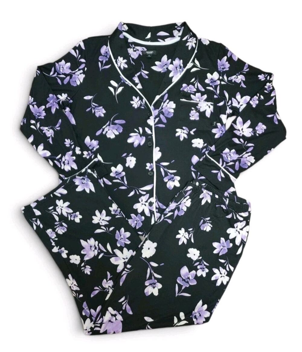 Simply Vera Wang Women's 2 Piece Pajama Lounge Set Floral Women's Size Large